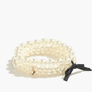 J. Crew Pearl Stretch Bracelets Set-of-Three NWT